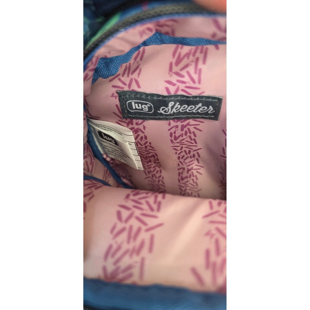 Lug Skeeter Mini Crossbody Bag Flamingo Blue Tropical Quilted Belt Bag NWT - Picture 13 of 13